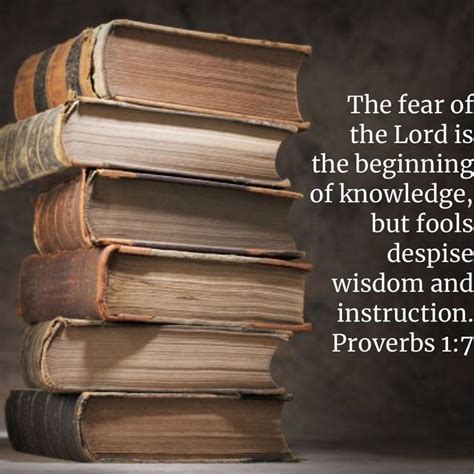 Proverbs 1:7 | Quotes for book lovers, Fear of the lord, Bible apps