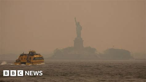 Canada wildfire smoke: Flights grounded across US east coast