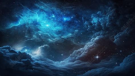 Galaxy Starry Sky Blue Powerpoint Background For Free Download - Slidesdocs