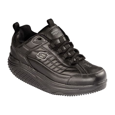 Skechers Men's Shape-ups Leather 76834 - Black - Clothing, Shoes ...