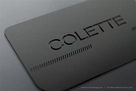 Black Metal Business Cards