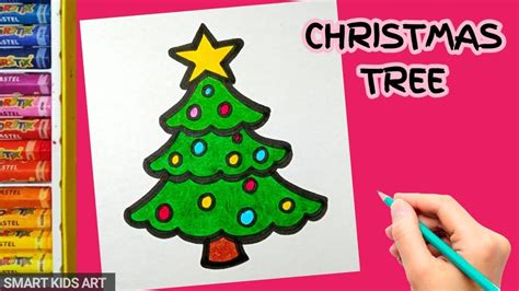 How To Draw Christmas Tree | Christmas Tree Drawing | Smart Kids Art ...