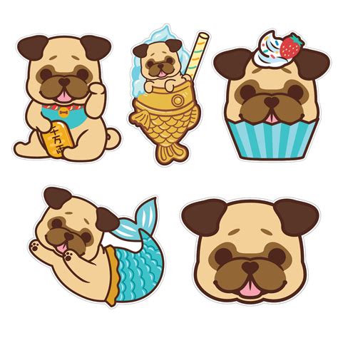 PUG STICKERS PACK - DoggoFashion