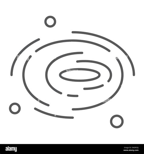 Black hole thin line icon, cosmos and space, galaxy sign, vector ...