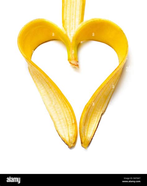 banana heart isolated on white Stock Photo - Alamy