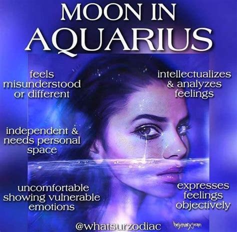 Aquarius Moon Sign | Moon in aquarius, Feelings and emotions, Different feelings