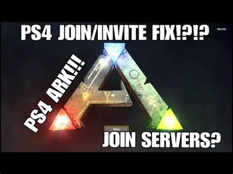 PS4 ARK: SURVIVAL EVOLVED JOIN/INVITE SERVERS FIX?!?! - YouTube