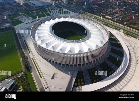 Krasnodar Stadium in the city of Krasnodar. The modern building of the stadium in the south of ...