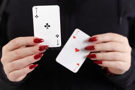 Female Hands Hold a Deck of Cards and Show Tricks. Stock Image - Image of green, flush: 262993083