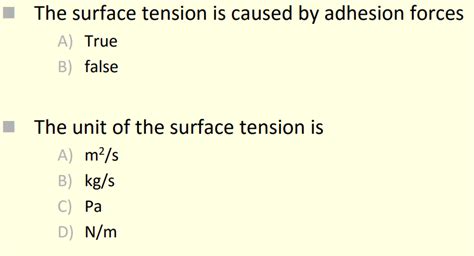 Surface Tension Units