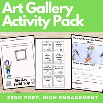 Art Field Trip Art Gallery Activity Pack for Kinder to Grade 2 | TPT