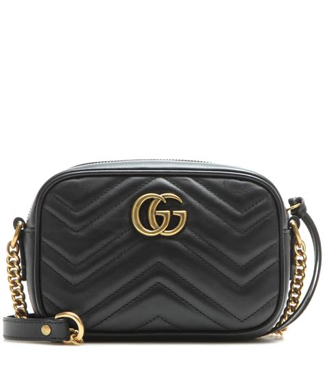 Gucci Purse Black Leather Crossbody | semashow.com