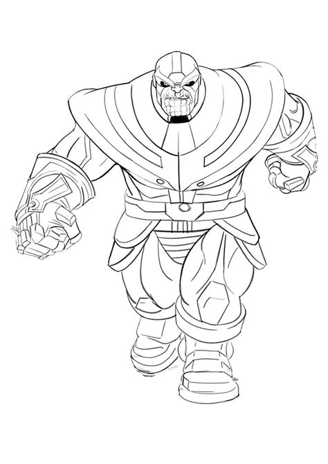 Avengers Coloring Pages Thanos - Coloring Pages