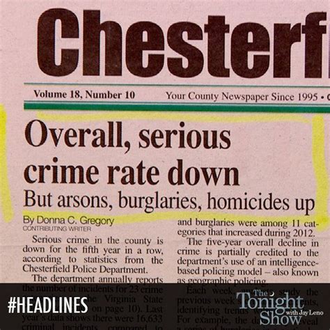 Oh, only arson, burglaries and homicides are up. Nothing serious. #Headlines | Funny headlines ...