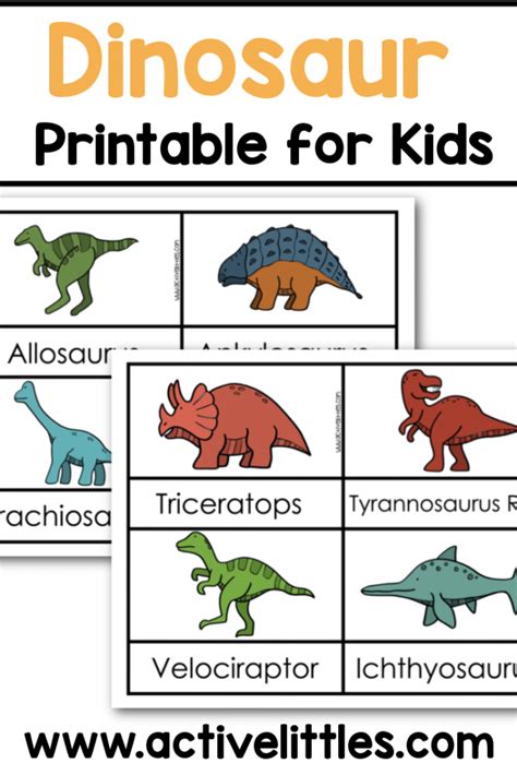 Free dinosaur printables – Artofit