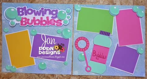 Craft Place: Blowing Bubbbles | Kids scrapbook, Blowing bubbles, Baby scrapbook pages