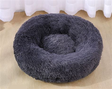 Dogs Plush Round Velvet Cushion Bed – Marigold Mall