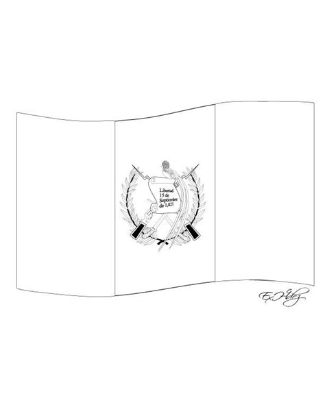 Guatemala Flag Printable Coloring Page