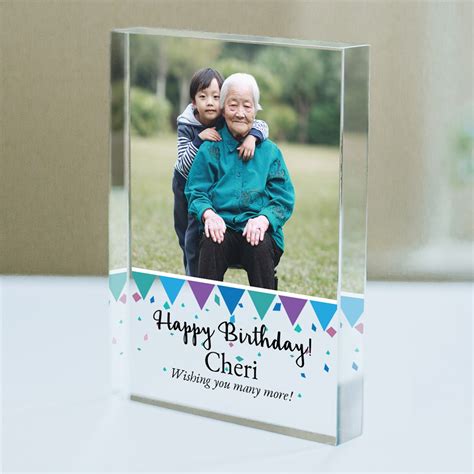 Personalized Photo Birthday Acrylic Keepsake | GiftsForYouNow