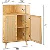 Amazon.com: Corner Cabinet Organizer With Doors, Small Rattan Corner ...