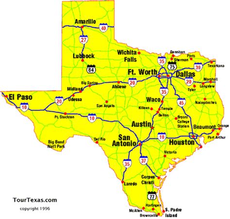 Map of Texas Highways | Tour Texas