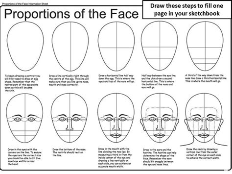 proportions of face worksheet | I want to teach Art again! in 2019 | Pinterest | Drawings, Art ...