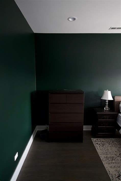 Our Favorite Dark Green Paint Color | The DIY Playbook | Green bedroom walls, Dark green rooms ...