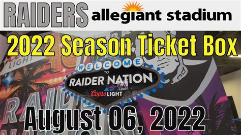 Las Vegas Raiders Season Ticket Package 2022 - YouTube