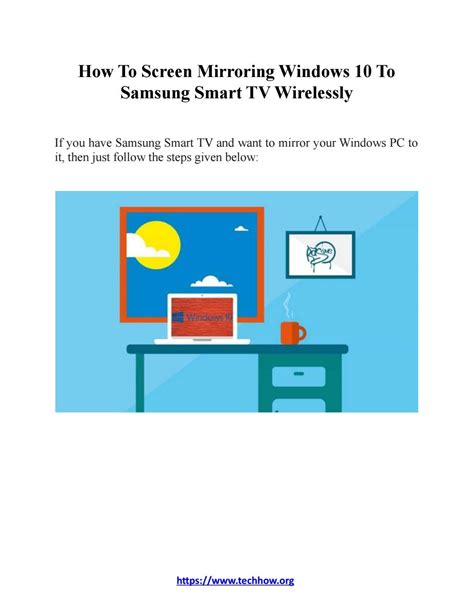 How To Screen Mirroring Windows 10 To Samsung Smart TV Wirelessly by Tech How - Issuu