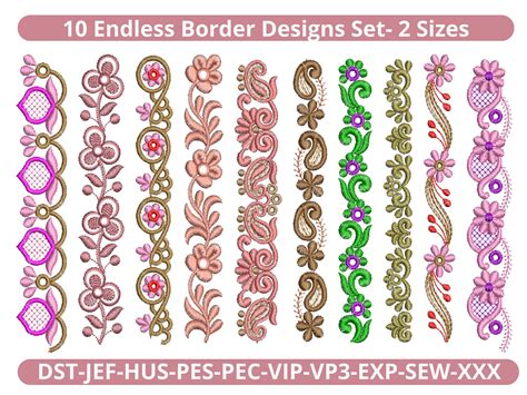 EmbDesignTube: Schiffli Style Lace-Border Embroidery, 45% OFF