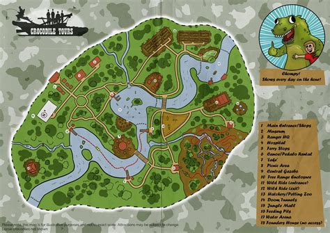 Crocodile Tours - Park Map : r/worldbuilding