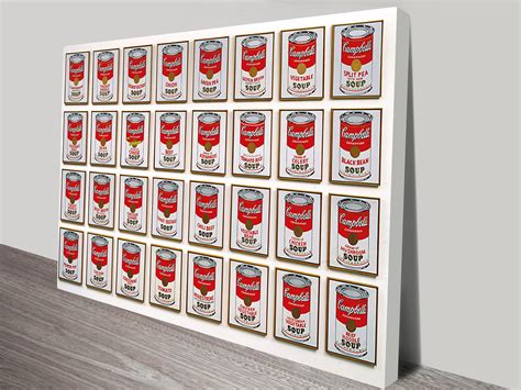 Warhol 32 Cans of Soup Artwork on Canvas