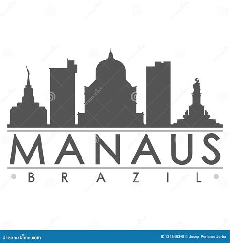 Manaus Brazil South America Silhouette Icon Vector Art Flat Shadow ...