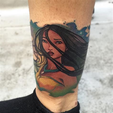 30 Picture Perfect Pocahontas Tattoo Ideas – All The Colors Of The Wind ...