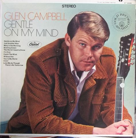 Glen Campbell, Gentle on My Mind, Vintage Record Album, Vinyl LP, American Singer Songwriter ...