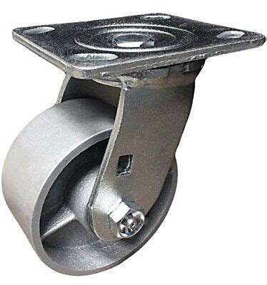 4" Heavy Duty Swivel Caster - 4" Semi Steel Cast Iron Wheel - CasterHQ ...