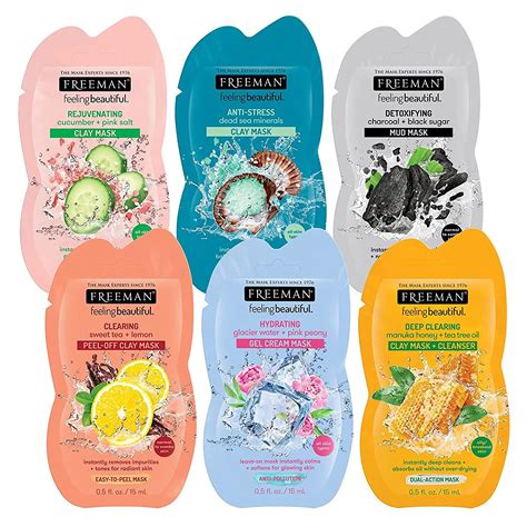 Amazon.com : Freeman Facial Mask Variety Pack: Oil Absorbing & Anti ...