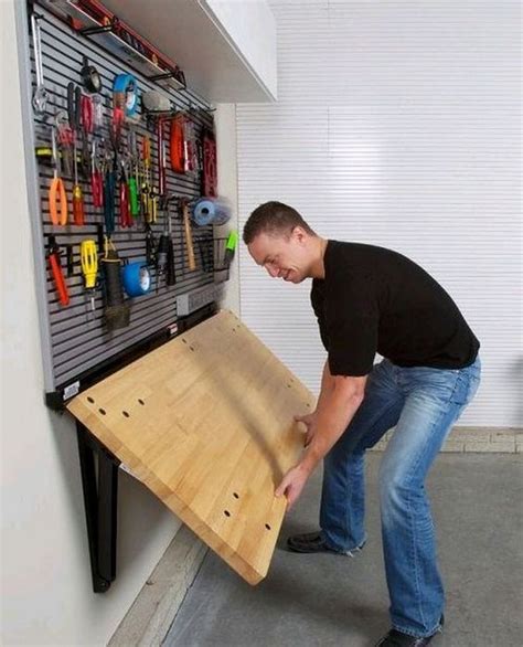 How To Build A Wall-Mounted Folding Workbench | Your Projects@OBN | Garage makeover, Garage ...