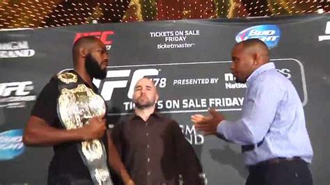 WATCH: Jon Jones vs. Daniel Cormier Stare Down Brawl | Heavy.com