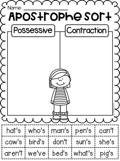 Free Printable Apostrophe Worksheets Discover A Collection Of Free Printable Reading & Writing ...