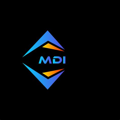 MDI abstract technology logo design on Black background. MDI creative initials letter logo ...