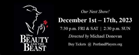 Disney’s Beauty and the Beast at The Portland Players, Portland Players Theater, 2 December 2023 ...