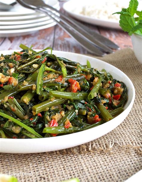 Kangkung Belacan (Quick and Easy Water Spinach Stir Fry) | Recipe | Veggie dishes, Vegetable ...