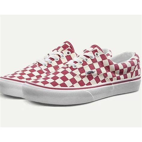 Vans Checkerboard Era Shoes Red | Vans checkerboard, Cheap vans shoes ...