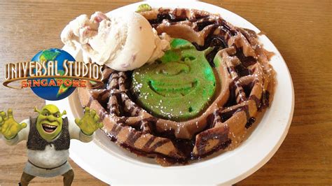 SHREK Ice Cream Waffles | Universal Studios Singapore Snack