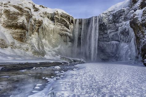 Skogafoss in Winter | Skogafoss, Waterfall, Beautiful waterfalls