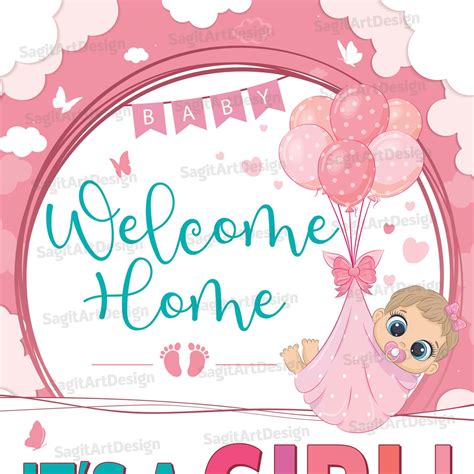 Baby Girl Welcome Home INSTANT DOWNLOAD Newborn Birth | Etsy