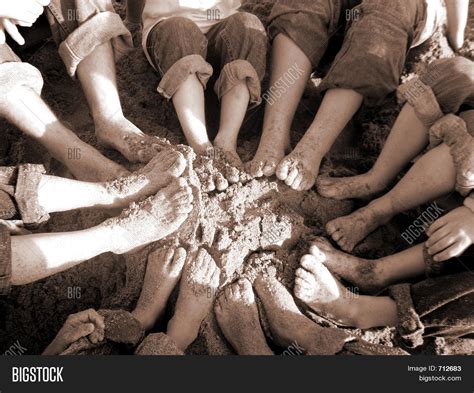 Kids Feet Beach Sepia Image & Photo (Free Trial) | Bigstock