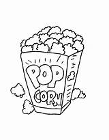 Popcorn Coloring Pages Free Printable PDF sketch template