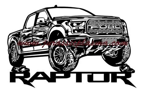 Ford Raptor With Logo DXF SVG File for Plasma, Laser, Water Jet Vinyl Vector - Etsy